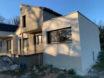 Rénovation de mur crépis maison moderne à Tarbes