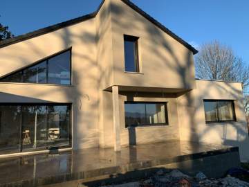 Rénovation de mur crépis maison moderne à Tarbes