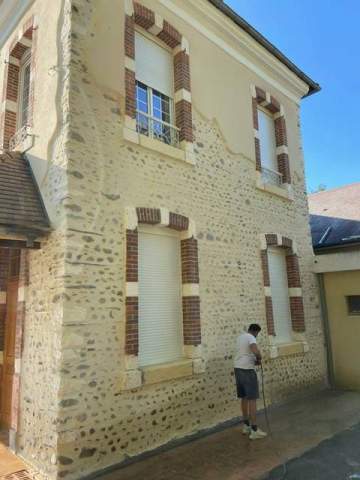 Restauration façade en pierre ancienne vers Tarbes